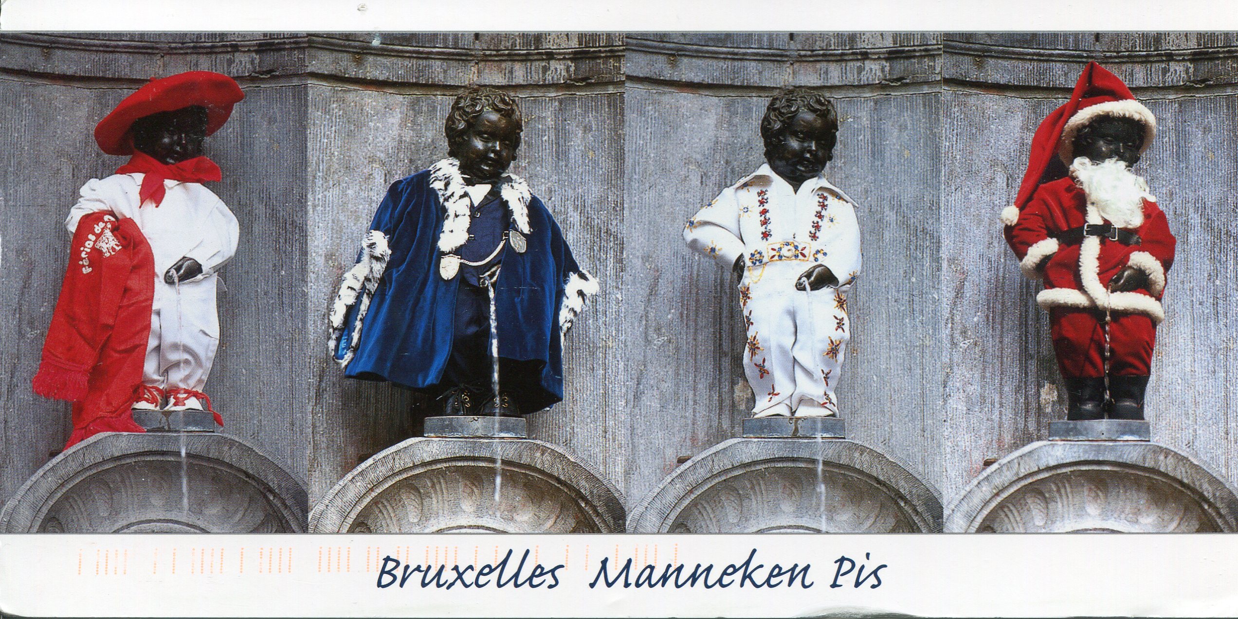 Bức tượng Manneken Pis biến hóa qua trang phục khác nhau